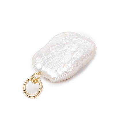 Natural Cultured Freshwater Pearl Pendants PALLOY-JF04281-1