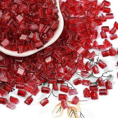 Transparent Spray Painted Glass Seed Beads SEED-L011-10A-11-1