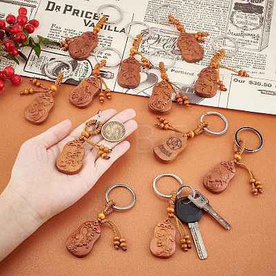 SUPERFINDINGS 12Pcs 12 Style Keychain KEYC-FH0001-08-1