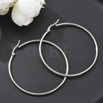 Tarnish Resistant 304 Stainless Steel Big Hoop Earrings EJEW-F105-04P-1