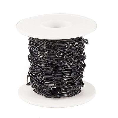 304 Stainless Steel Paperclip Chains STAS-K209-07EB-1