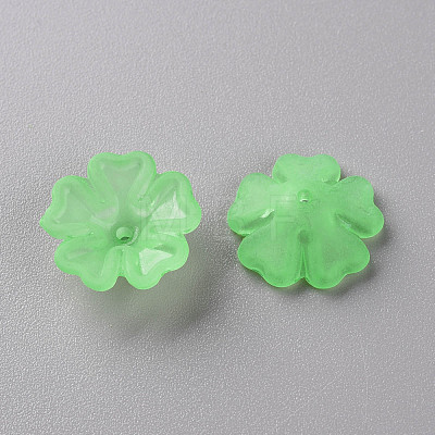 Transparent Frosted Acrylic Bead Caps MACR-S371-04A-733-1