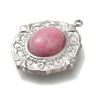 Natural Rose Quartz Pendants STAS-P371-008A-P-1