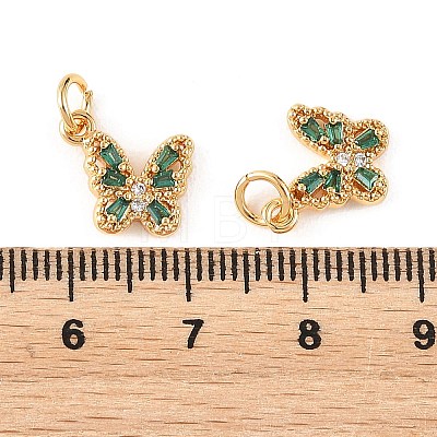 SHEGRACE Brass Micro Pave Cubic Zirconia Charms XGRQ5K456-628G-G-1