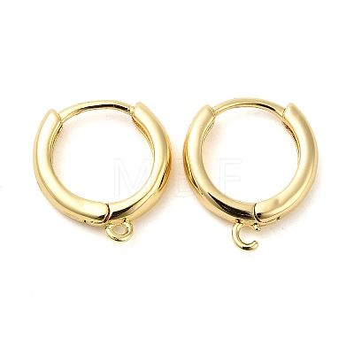 Brass Hoop Earrings LS-EJEW-K083-33G-1
