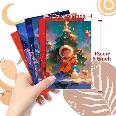 50Pcs Christmas Paper Greeting Cards DIY-P085-15B-1