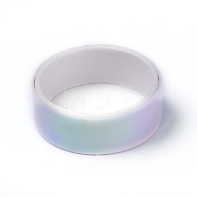 Laser Shining PET Plastic Scrapbook Decorative Adhesive Tapes DIY-F025-H-1