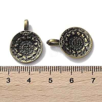 Tibetan Style Brass Pendants KK-M284-33AB-1