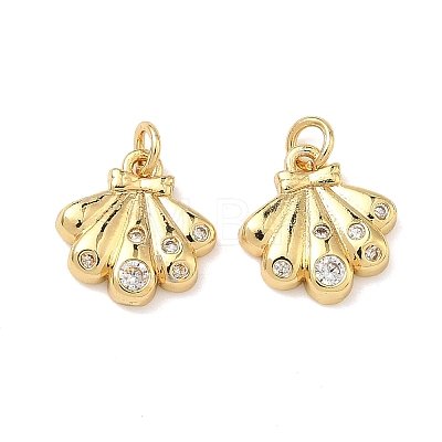 Brass Micro Pave Cubic Zirconia Pendants KK-A291-11F-G-1