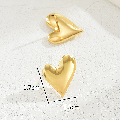Luxury Metal Heart Design Ladies Earrings for Daily Wear WN2604-1