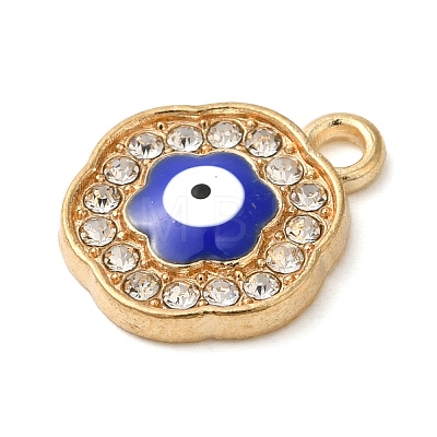 Alloy Enamel Rhinestone Glass Pendants X1-ENAM-U003-02G-08-1