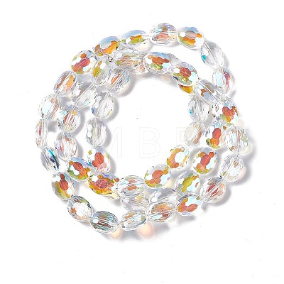 Faceted Glass Beads Strands EGLA-E030-01F-1