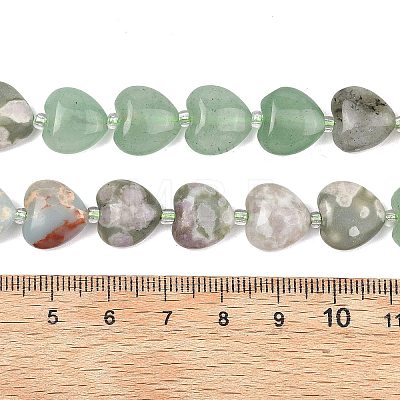 Gradient Color Synthetic Shoushan Stone & Natural Peace Jade & Green Aventurine & Labradorite Beads Strands G-B185-A05-1
