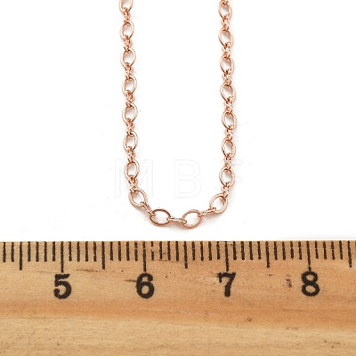 Brass Cable Chain Necklaces for Women NJEW-D302-20RG-1