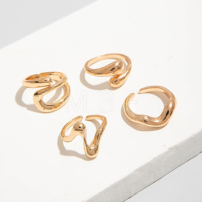 4Pcs Alloy Finger Rings Sets WG7802C-23-1