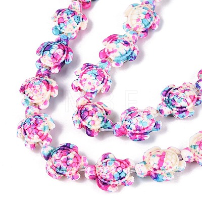 Synthetic Turquoise Dyed Beads Strands G-P507-05C-1