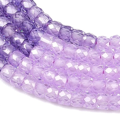 Cubic Zirconia Beads Strands ZIRC-P125-2x3mm-01-1
