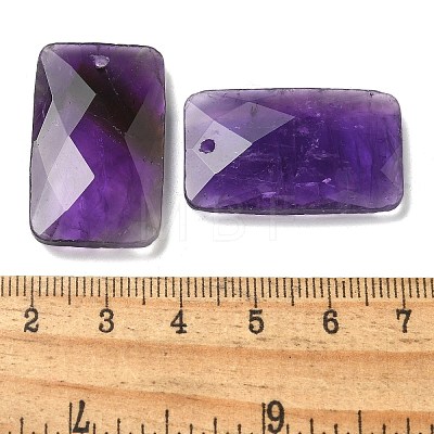 Natural Amethyst Pendants G-Z071-04J-1