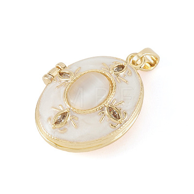 1Pc Brass Enamel Locket Pendants FIND-TA0010-71C-1