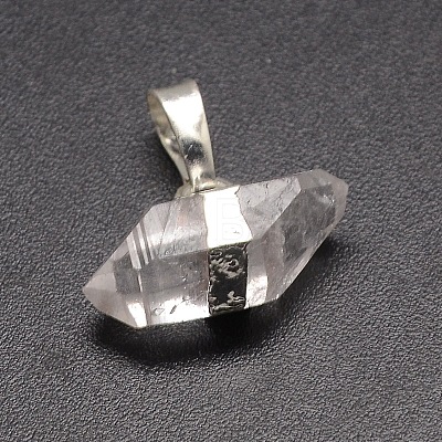 Natural Quartz Crystal Nuggets Pendants G-F157-10B-1