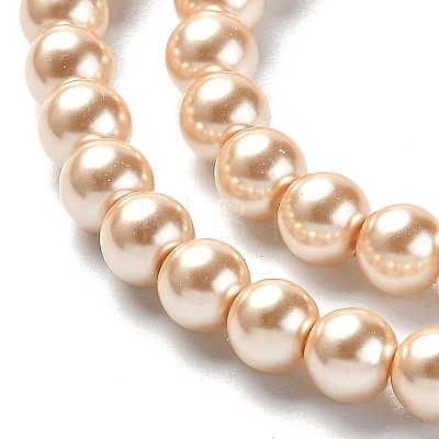 Eco-Friendly Dyed Glass Pearl Round Beads Strands HY-A002-6mm-RB061-1