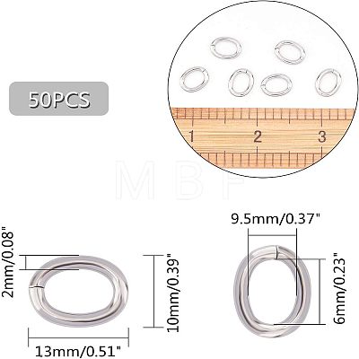 Unicraftale 304 Stainless Steel Jump Rings STAS-UN0006-62-1