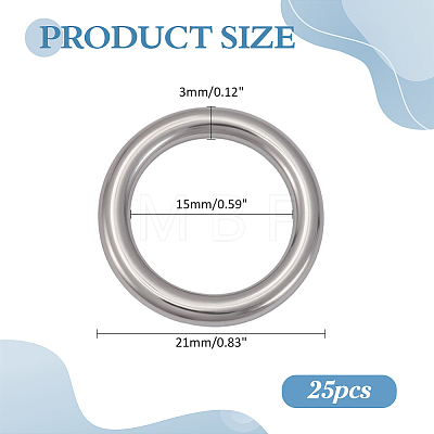 25Pcs Stainless Steel Linking Rings FIND-ME0002-64-1