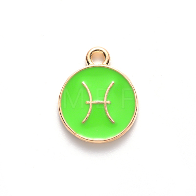 Alloy Enamel Pendants X-ENAM-S124-01B-06H-1