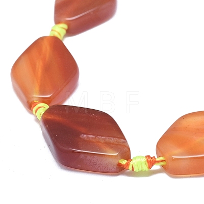 Natural Banded Agate/Striped Agate Beads Strands G-L544-049A-01-1