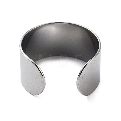 304 Stainless Steel Cuff Rings STAS-M333-04B-P-1