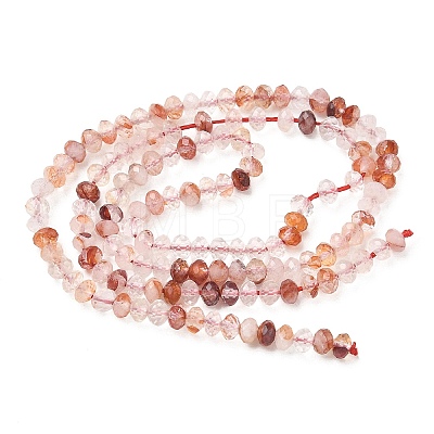 Natural Hematoid Quartz/Ferruginous Quartz Beads Strands G-Z161-C01-4x3mm-1