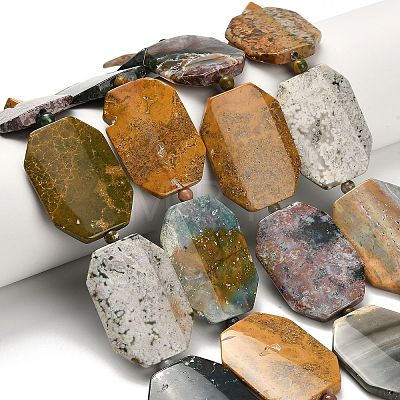 Natural Ocean Agate/Ocean Jasper Beads Strands G-H335-C03-1