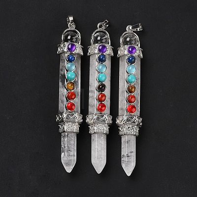 Chakra Theme Natural Quartz Crystal Big Pendants G-I322-06P-05-1