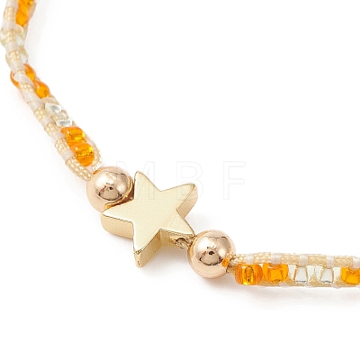 Star Cross Heart Adjustable Braided Bracelet Sets BJEW-MZ00043-1