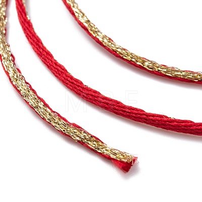 Polyester Christmas Glitter Twisted Cord Rope NWIR-P020-A04-1