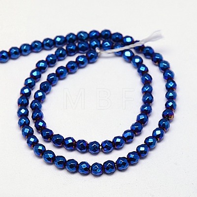 Electroplate Non-magnetic Synthetic Hematite Beads Strands G-J169B-2mm-03-1