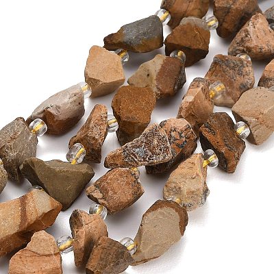 Raw Rough Natural Picture Jasper Beads Strands GG-CBA0B77-A08-01-1