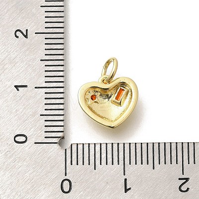 Brass Micro Pave Cubic Zirconia Pendants KK-L225-025G-1