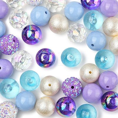 40Pcs 8 Styles Acrylic Beads OACR-FS0004-11-1