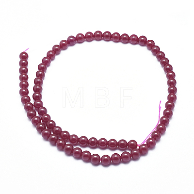 Lab Grown Red Corundum Beads Strands G-D0003-C21-1-1