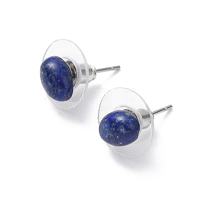 Natural Lapis Lazuli Stud Earrings for Women EJEW-E285-01P-01-1