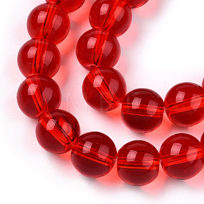 Transparent Glass Beads Strands X-GLAA-T032-T8mm-09-1