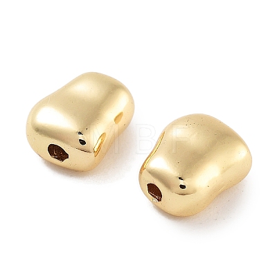 Rack Plating Oval Brass Beads KK-Z071-37G-1