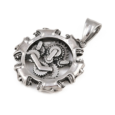 304 Stainless Steel Pendants STAS-C164-05AS-1