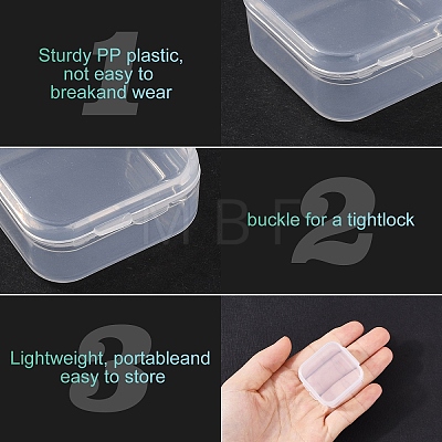 Transparent Plastic Bead Containers CON-YW0001-04-1