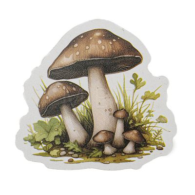 Mushroom with Bottle Waterproof PET Stickers DIY-G116-04E-1