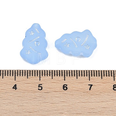 Frosted Transparent Acrylic Beads OACR-P029-04B-04-1