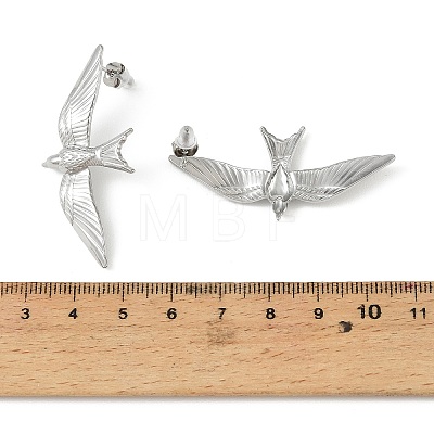 304 Stainless Steel Stud Earrings EJEW-D361-04P-1