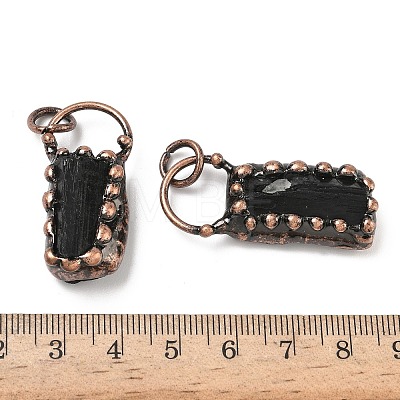 Natural Black Tourmaline Pendants G-H332-01R-1