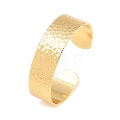 15.5MM Brass Textured Open Cuff Bangles for Women KK-CBA68DA-11G-1